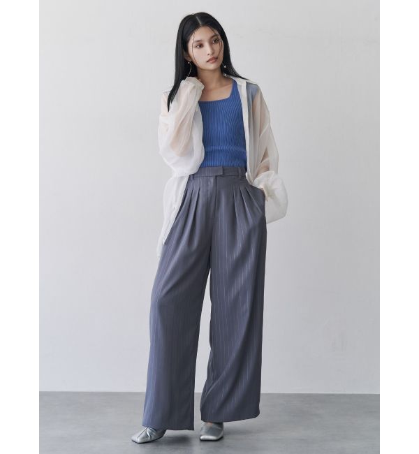 MURUA「ボリュームスリーブシャイニーシアーシャツ」|シャツ・ブラウス|