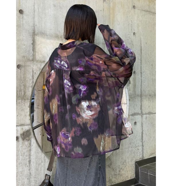 MURUA「ボリュームスリーブシャイニーシアーシャツ」|シャツ・ブラウス|