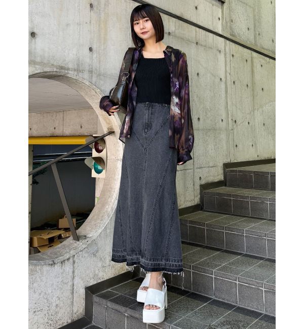 MURUA「ボリュームスリーブシャイニーシアーシャツ」|シャツ・ブラウス|