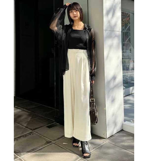 MURUA「ボリュームスリーブシャイニーシアーシャツ」|シャツ・ブラウス|