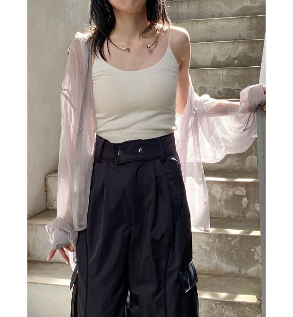 MURUA「ボリュームスリーブシャイニーシアーシャツ」|シャツ・ブラウス|