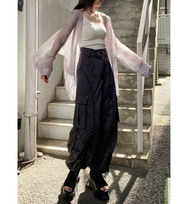 MURUA「ボリュームスリーブシャイニーシアーシャツ」|シャツ・ブラウス|