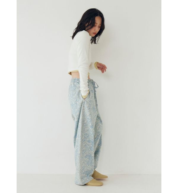 Ungrid「ペイズリーラフデニムパンツ」|デニム|
