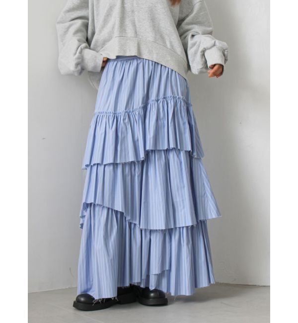 Ungrid「カットオフデザインラッフルスカート」|スカート|