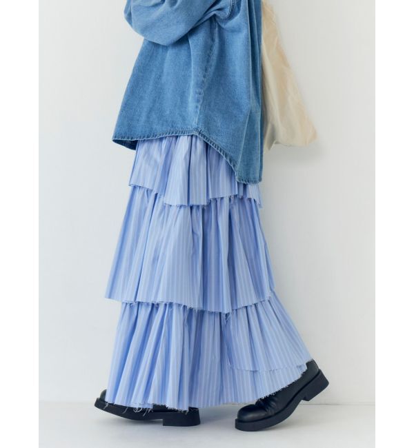 Ungrid「カットオフデザインラッフルスカート」|スカート|