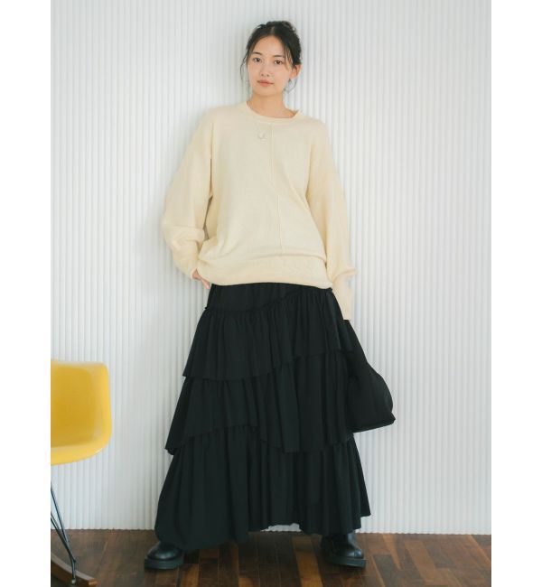 Ungrid「カットオフデザインラッフルスカート」|スカート|