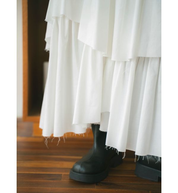 Ungrid「カットオフデザインラッフルスカート」|スカート|