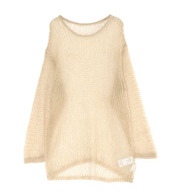 LAGUNAMOON「モヘヤラフニットプルオーバー」|ニット・セーター|ベージュ