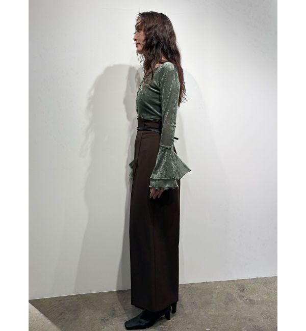 LAGUNAMOON「2WAYシアーメッシュベロアトップス」|Tシャツ・カットソー|