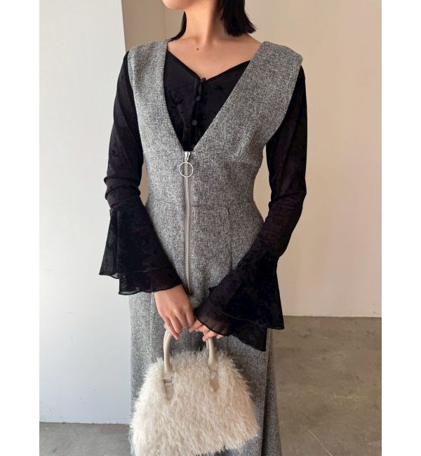 LAGUNAMOON「2WAYシアーメッシュベロアトップス」|Tシャツ・カットソー|