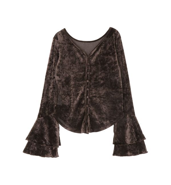 LAGUNAMOON「2WAYシアーメッシュベロアトップス」|Tシャツ・カットソー|