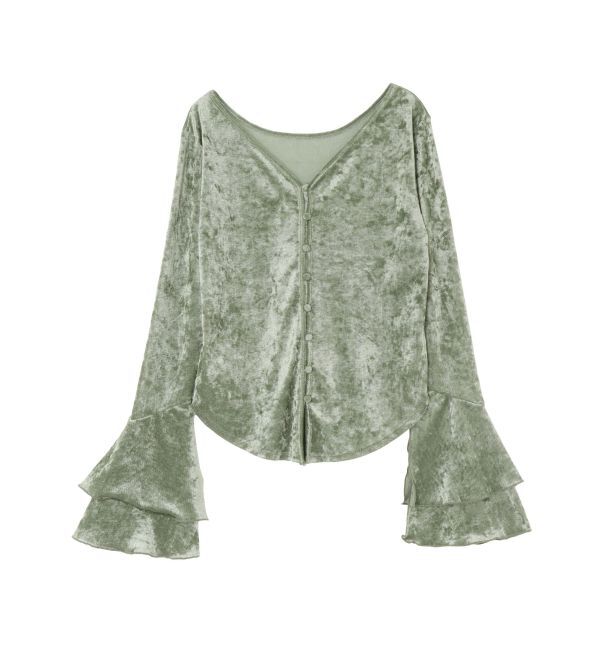 LAGUNAMOON「2WAYシアーメッシュベロアトップス」|Tシャツ・カットソー|