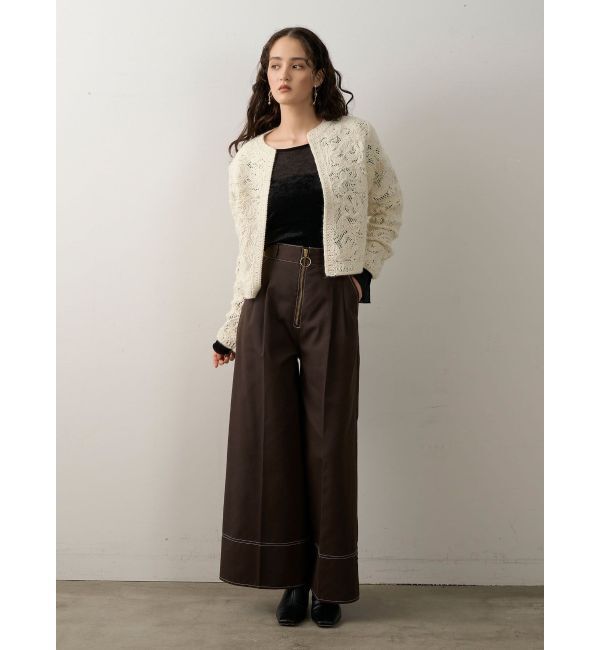 LAGUNAMOON「2WAYシアーメッシュベロアトップス」|Tシャツ・カットソー|