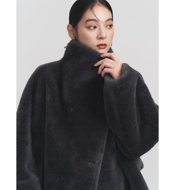 LAGUNAMOON「フェイクムートンスタンドカラーコート」|その他|