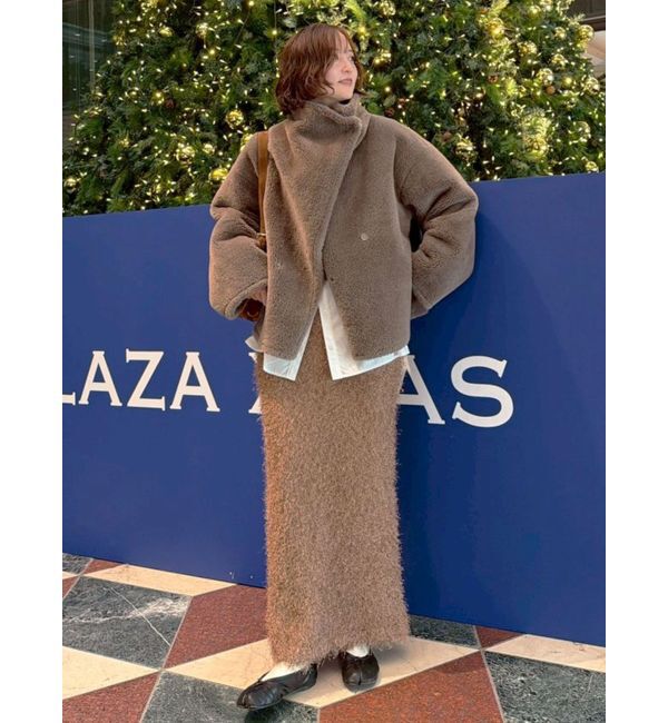 LAGUNAMOON「フェイクムートンスタンドカラーコート」|その他|