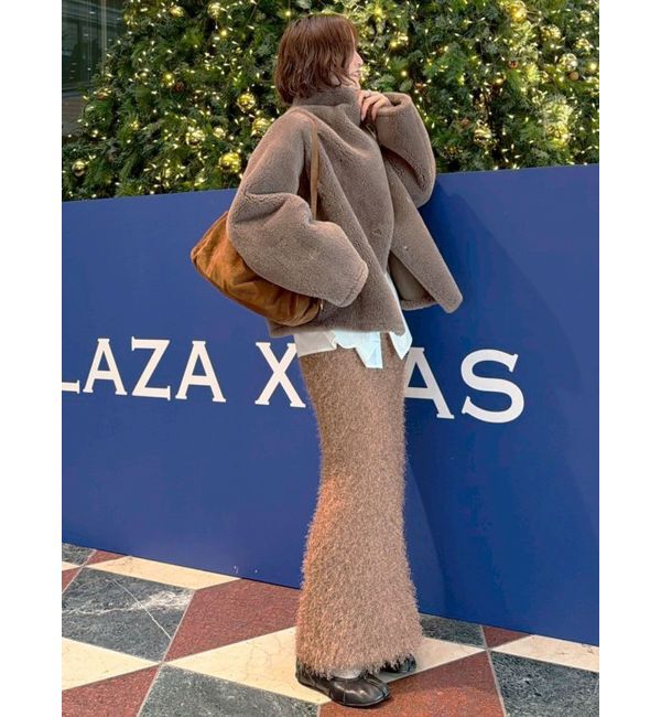 LAGUNAMOON「フェイクムートンスタンドカラーコート」|その他|