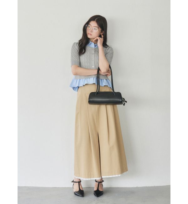 LAGUNAMOON「デタッチャブルペプラムニットカーディガン」|カーディガン|