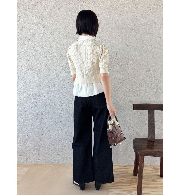 LAGUNAMOON「デタッチャブルペプラムニットカーディガン」|カーディガン|