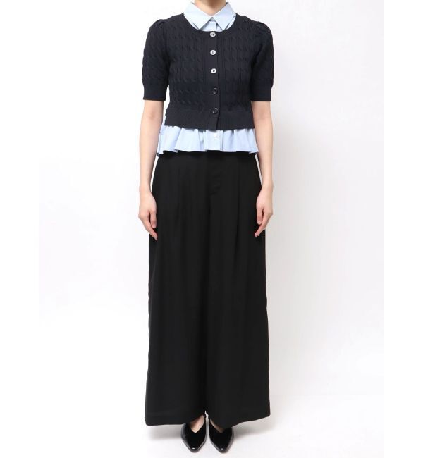 LAGUNAMOON「デタッチャブルペプラムニットカーディガン」|カーディガン|