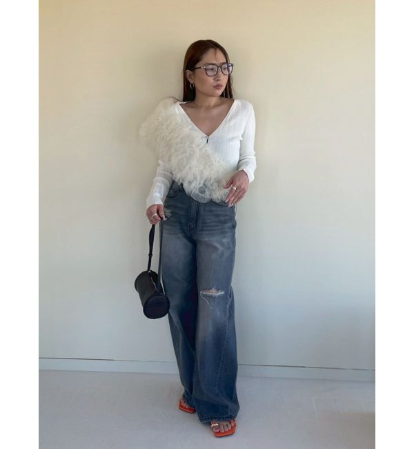 LAGUNAMOON「コットンアイレットニットカーディガン」|カーディガン|