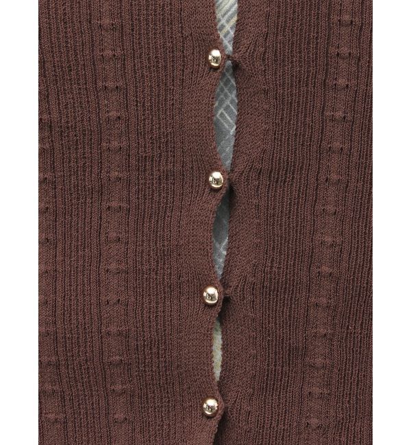 LAGUNAMOON「コットンアイレットニットカーディガン」|カーディガン|