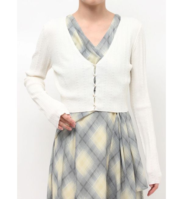 LAGUNAMOON「コットンアイレットニットカーディガン」|カーディガン|