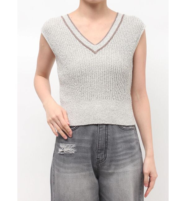 LAGUNAMOON「2WAYメランジベストニットプルオーバー」|ニット・セーター|