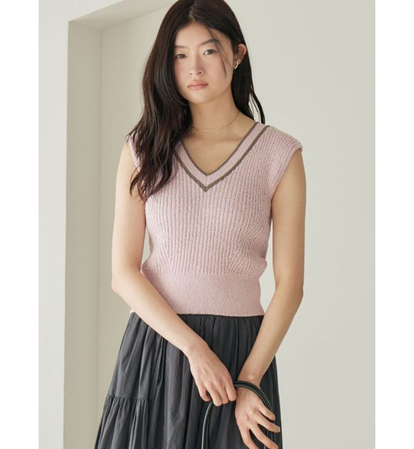 LAGUNAMOON「2WAYメランジベストニットプルオーバー」|ニット・セーター|