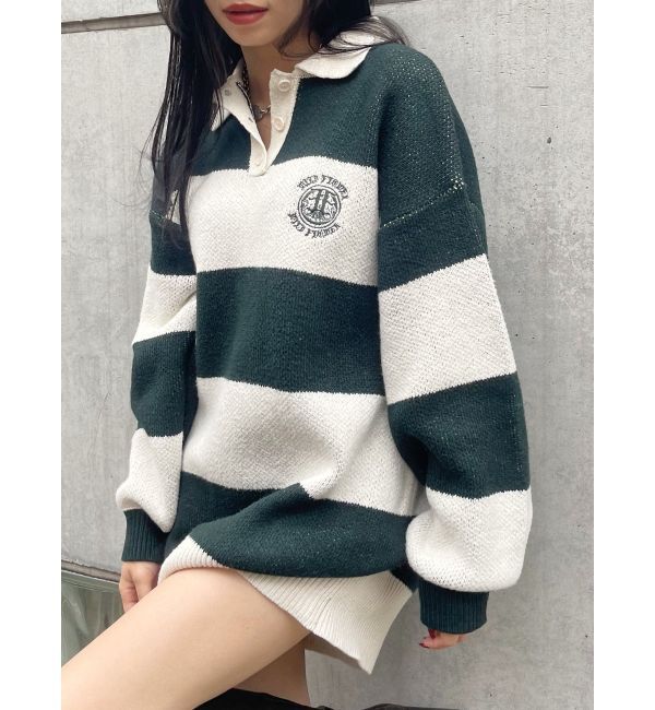 EVRIS「ワンポイントラガーニットトップス」|ニット・セーター|