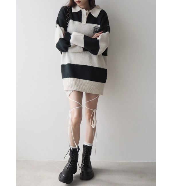 EVRIS「ワンポイントラガーニットトップス」|ニット・セーター|