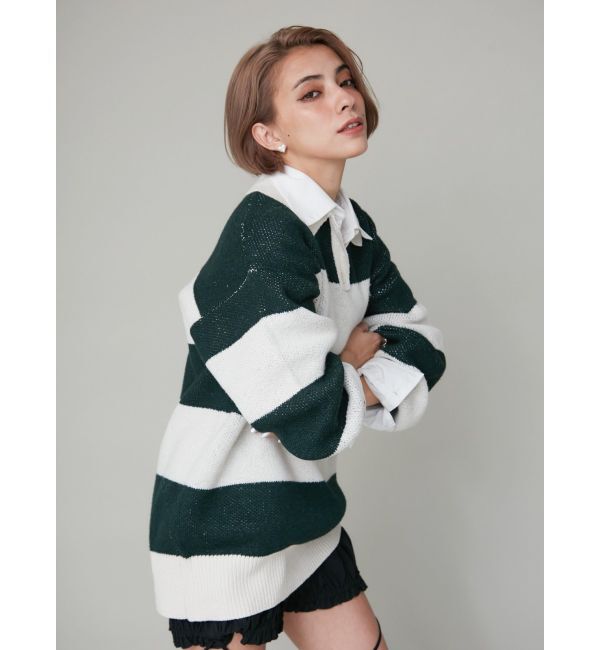 EVRIS「ワンポイントラガーニットトップス」|ニット・セーター|