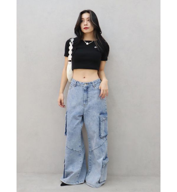 EVRIS「ワンポイントバックストラップTシャツ」|Tシャツ・カットソー|