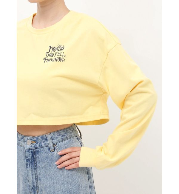 EVRIS「クロップドグラフィックロンT」|Tシャツ・カットソー|