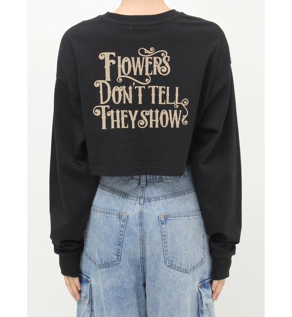 EVRIS「クロップドグラフィックロンT」|Tシャツ・カットソー|