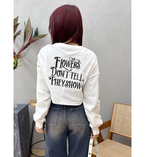 EVRIS「クロップドグラフィックロンT」|Tシャツ・カットソー|