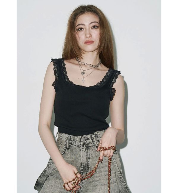 EVRIS「レースドッキングリブタンクトップ」|タンクトップ|