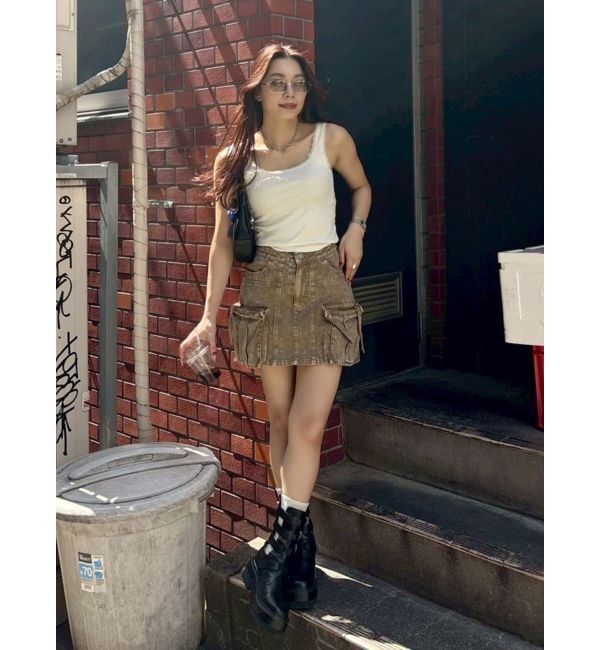 EVRIS「レースドッキングリブタンクトップ」|タンクトップ|