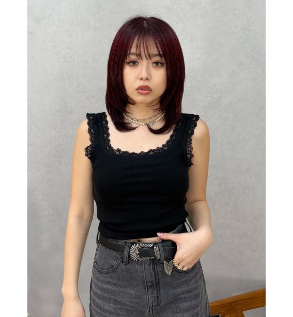 EVRIS「レースドッキングリブタンクトップ」|タンクトップ|