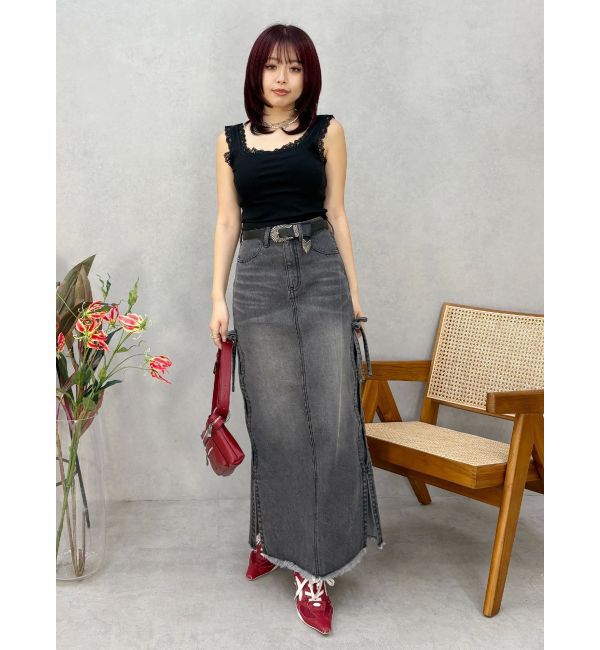 EVRIS「レースドッキングリブタンクトップ」|タンクトップ|