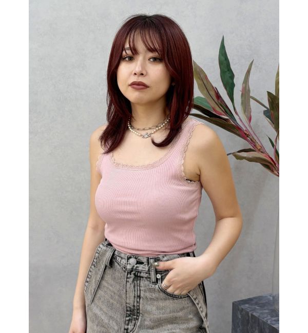 EVRIS「レースドッキングリブタンクトップ」|タンクトップ|