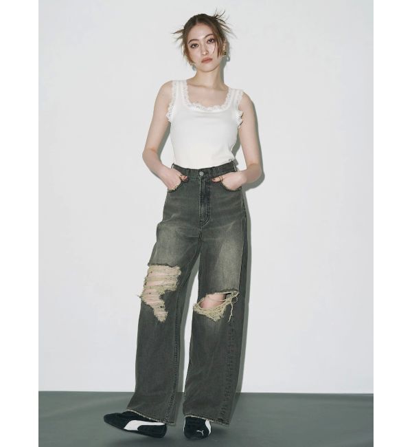 EVRIS「レースドッキングリブタンクトップ」|タンクトップ|