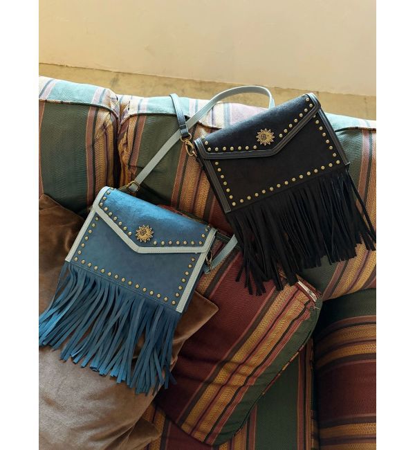 EVRIS「フェイクスェードスタッズデザインショルダーBAG」|ショルダー・メッセンジャー|