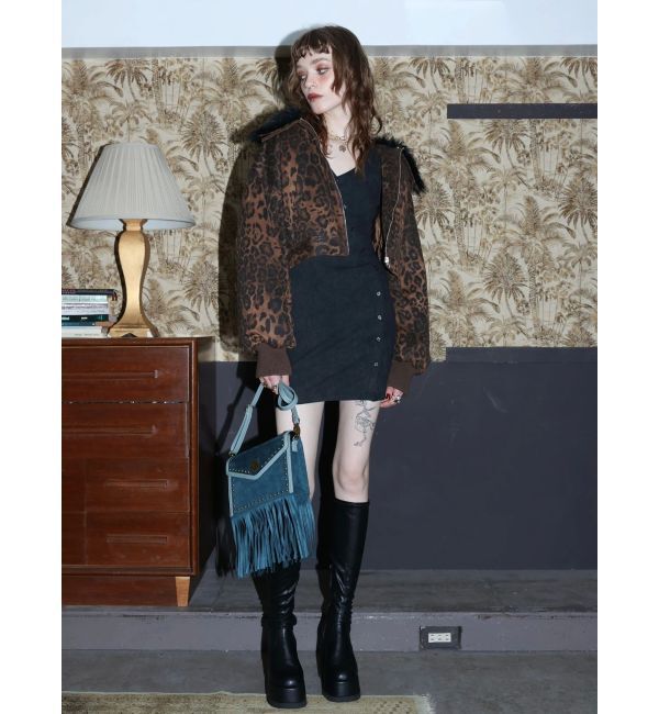 EVRIS「フェイクスェードスタッズデザインショルダーBAG」|ショルダー・メッセンジャー|