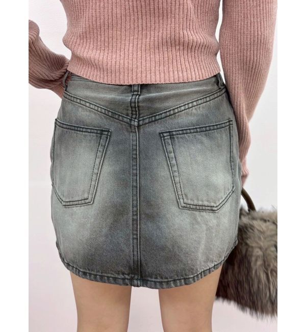 EVRIS「スリーブデザインデニムミニスカート」|スカート|