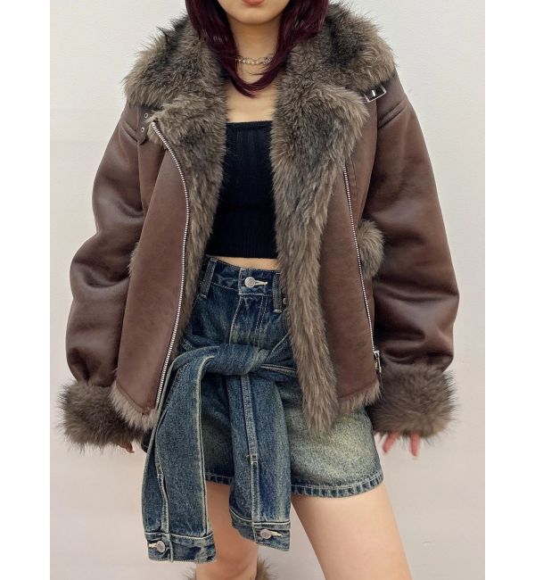 EVRIS「スリーブデザインデニムミニスカート」|スカート|