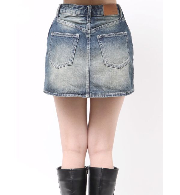 EVRIS「スリーブデザインデニムミニスカート」|スカート|
