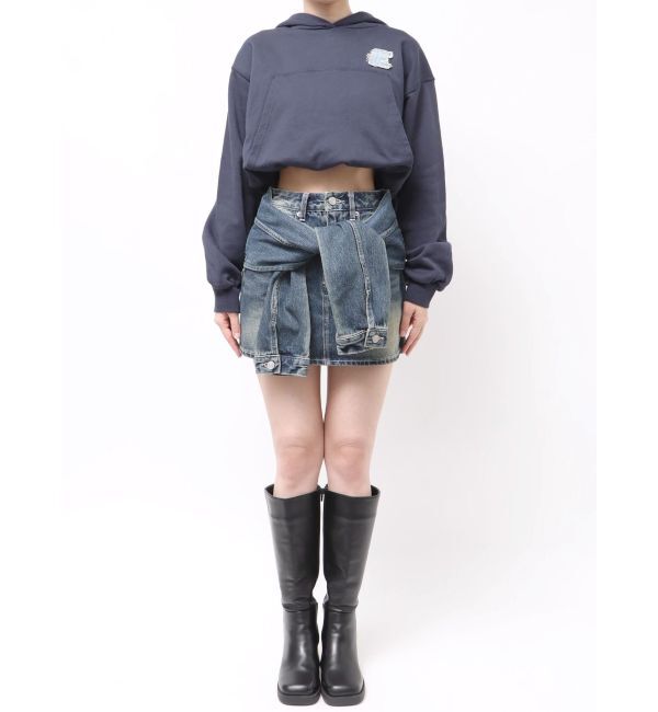 EVRIS「スリーブデザインデニムミニスカート」|スカート|