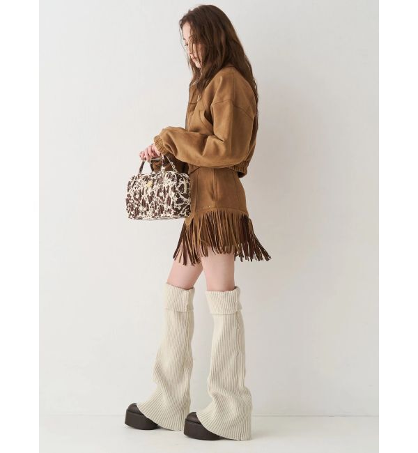 EVRIS「フェイクスウェードフリンジスタッズミニスカート【セットアップ着用可能】」|スカート|