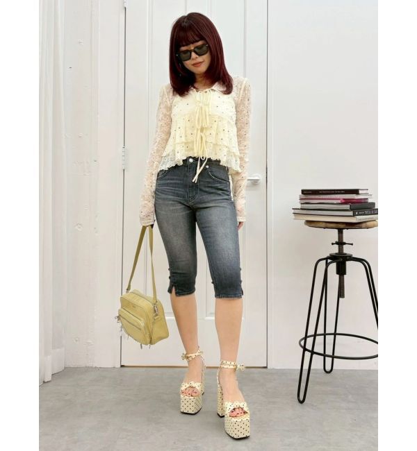 EVRIS「カプリデニムパンツ」|デニム|