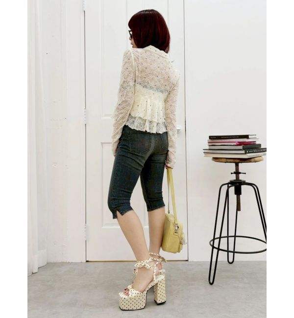 EVRIS「カプリデニムパンツ」|デニム|